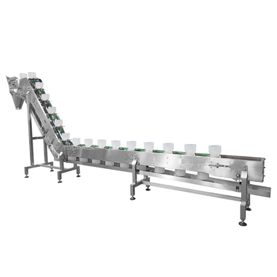 Customized Size Stainless Steel Bowl Z Shape Conveyor For Food Dumpling Meat Ball Belt Conveyor