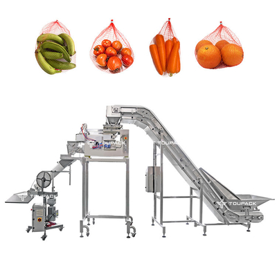 TOUPACK Mesh Bag Fruit Package Machine / Semi Automatic Citrus Net Bag Packaging Machine