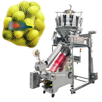 Full Automatic Onion Mesh Bag Packing Line Garlic Mesh Bag Clipping Machine