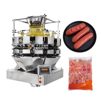 Small Sausage Belt Combination Weigher Packing Machine Pure Meat Sausage Multihead Weigher