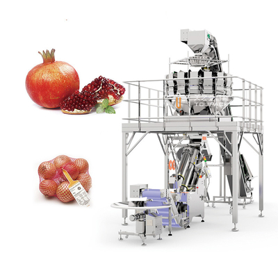 Lemon Garlic Onion Potato Pineapple Mesh Net Bags Packing Machine Net Clipping Machine