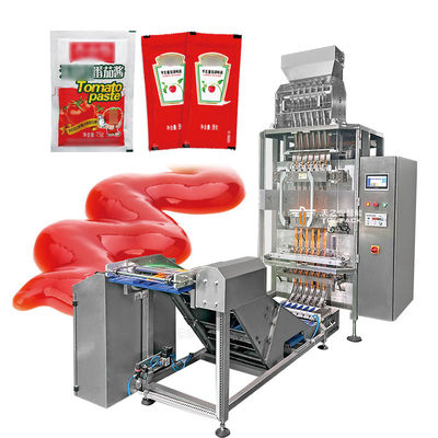 High Speed Tomato Sauce Four Side Sealing Packaging Machine Automatic Seasoning Multi-column Liquid Packaging Machine