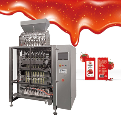Automatic Multi Lane Tomato Sauce Packing Machine 4 Sides Seal