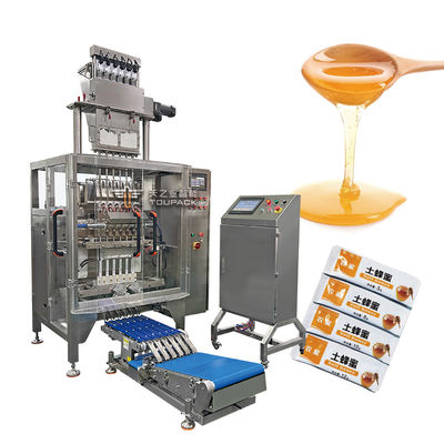 Automatic Glucose Gel Drinks Liquid Irregular Shaped Stick Sachet Bag Packing Machine Vertical 4 Sides Seal Sachet Tomato Sauce Packing Machine