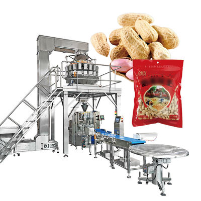 Automatic Pistachio Popcorn Corn Flakes Roasting Peanuts Packing Machine Cashew Nuts Multihead Weigher Packaging Machine