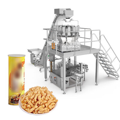Automatic Snack Can Filling Machine for Puffed Snacks Paper Can & PET Jar Packaging Line