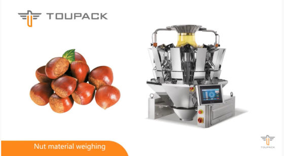 PLC Computer Control 80WPM 2.5L Nuts Packing Machine 14 Heads
