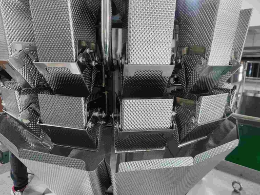 Plain Hoppers SUS304 Auto Multihead Weigher For Raisins Nut Dog Biscuits
