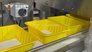 TOUPACK Chicken Breast Packaging Line — Accurate Weighing & High-Speed Cartoning